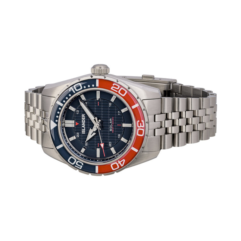 Islander Saltaire 38mm Solar Dive Watch with Blue Dial