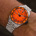 Islander Saltaire 38mm Solar Dive Watch with Orange Dial