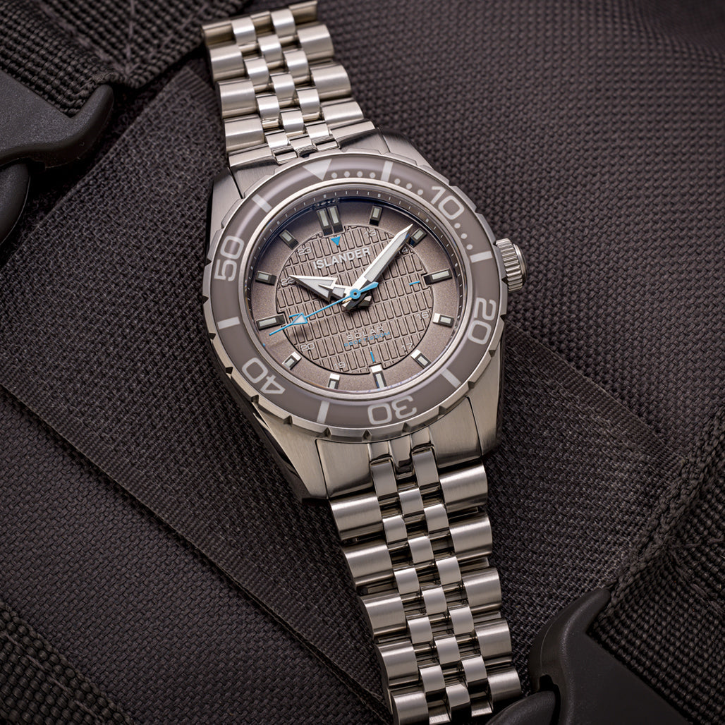Islander Saltaire 38mm Solar Dive Watch with Grey Dial