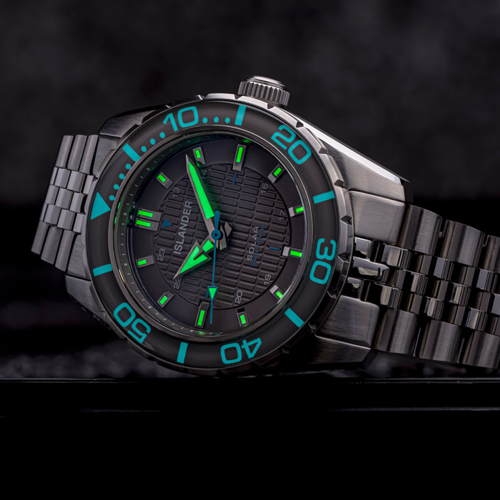 Islander Saltaire 38mm Solar Dive Watch with Grey Dial