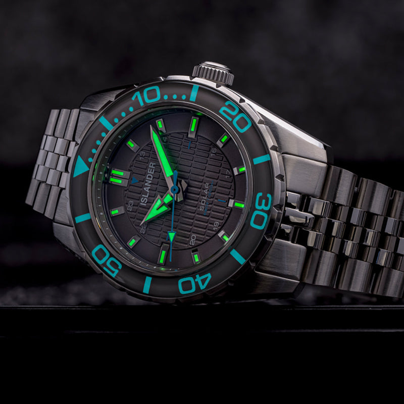 Islander Saltaire 38mm Solar Dive Watch with Grey Dial