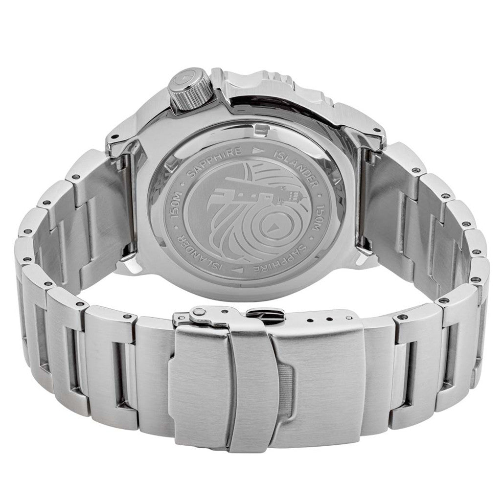 Islander Orange Dial Automatic Dive Watch with AR Double Dome Sapphire Crystal, and 120-click Bezel