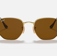 HEXAGONAL FLAT LENSES MEN'S Gold / Polar Brown |  Dial
