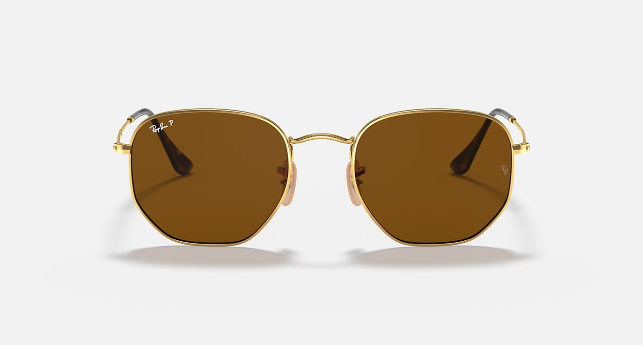 HEXAGONAL FLAT LENSES MEN'S Gold / Polar Brown |  Dial