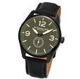 Aviator Black/Leather/Brown Dial/Black  Case | Brown Dial