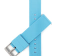 SIL.100 | Quick Release Slim Soft Rubber Silicone Watch Band - 22mm, Blue 22mm / Blue |  Dial