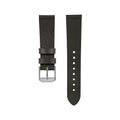 STRAP, 20mm, ITALIAN LEATHER, CROSS HATCH, PARKERIZED BUCKLE, MOSS GREEN, STANDARD ITALIAN LEATHER, CROSS HATCH