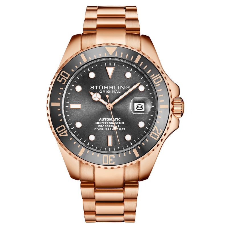 Aquadiver Rose Gold/Gray Stainless Steel | Gray Dial