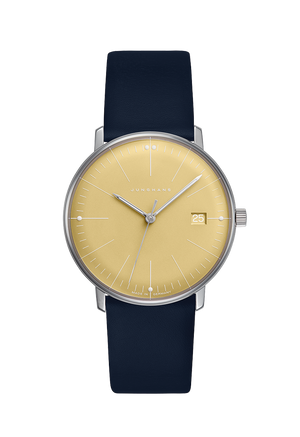 Max Bill Damen Yellow Dial / Blue Leather Strap Yellow Dial