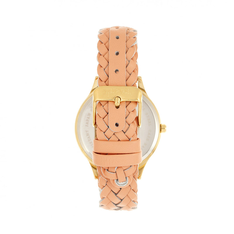 Tucson w/ Swarovski Crystals Gold/Coral | Silver Dial