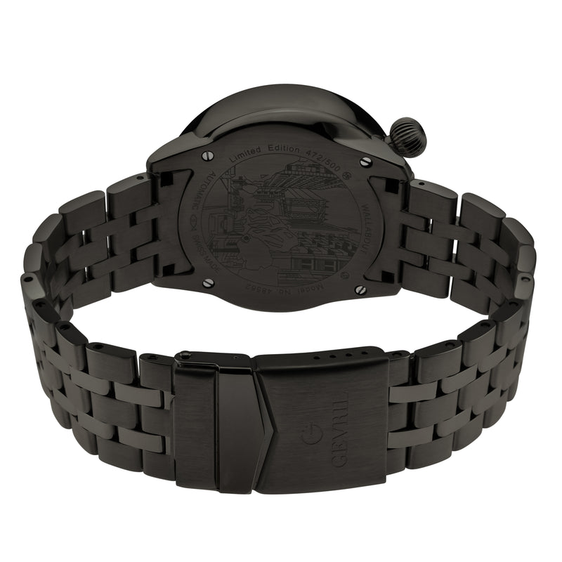 Wallabout Gevrill Wallabout Swiss Automatic Solar Compass Watch | Black Dial
