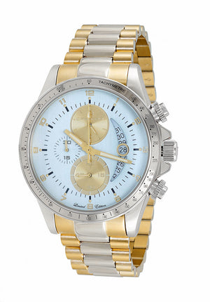 WINNER CIRCLE Light Blue-SS /2-Tone Gold Light Blue Dial