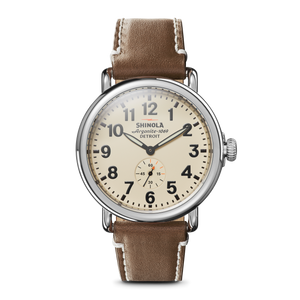 Runwell Watch Cream Dial / Brown Leather Strap