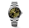 HYDROCONQUEST GMT Green / Stainless Steel | Green Dial