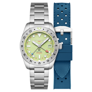 Croft 39 GMT Automatic Green / Stainless Steel | Green Dial