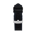 Thick Leather Two-Tone Racer Band for Apple Watch Series 8/7/6/5/4/3/2/1/SE Black & Blue (38mm | 40mm | 41mm) |  Dial