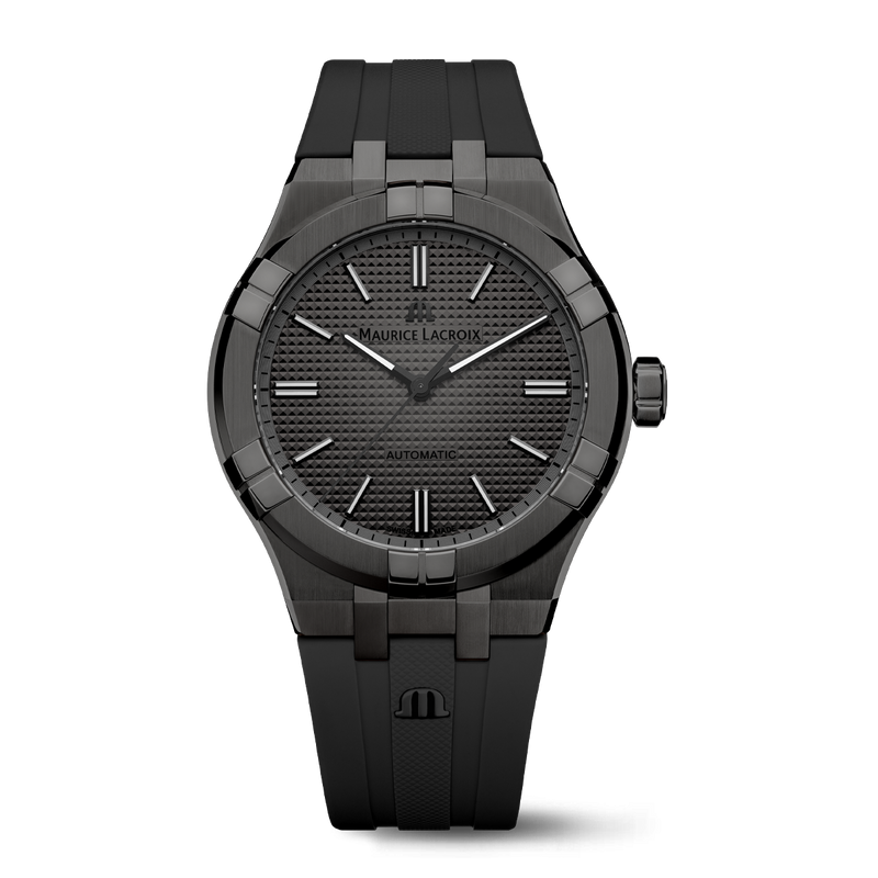 Aikon Automatic Gunmetal Black / Black Rubber | Black Dial