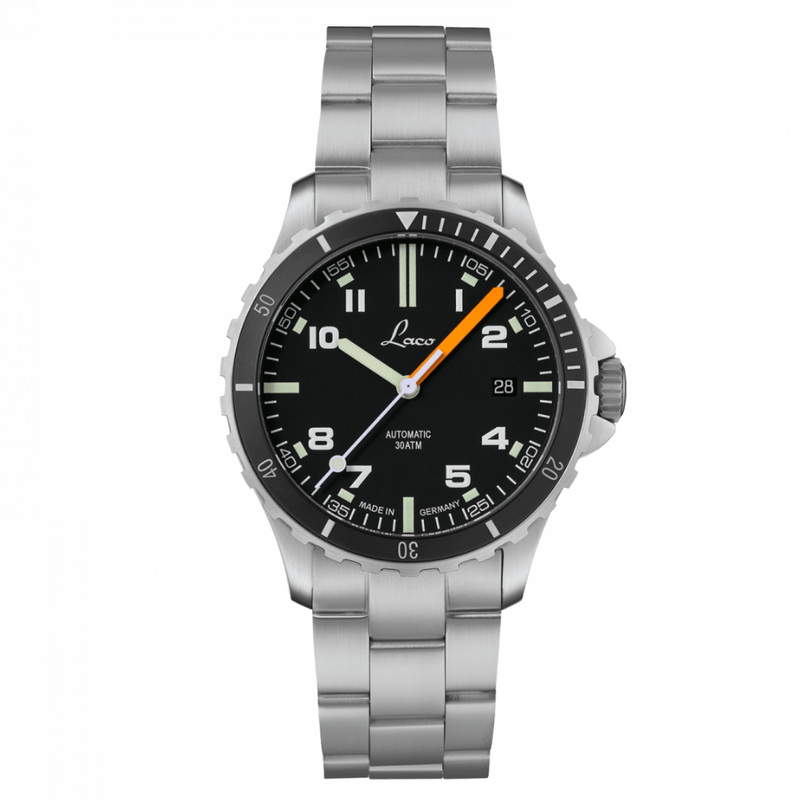 Himalaya 39.MB Stainless Bracelet | Matte Black Dial