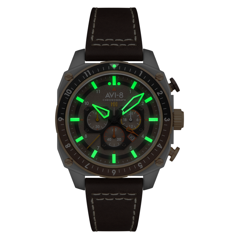 ATLAS DUAL TIME CHRONOGRAPH GREY / LEATHER | Grey Dial