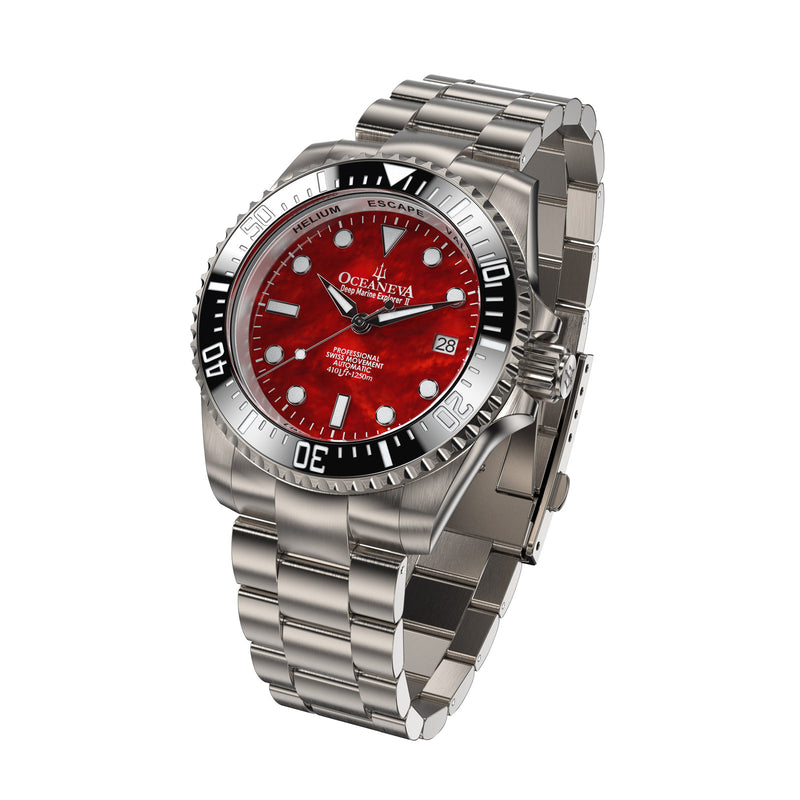 TITANIUM Swiss Automatic SW200 Deep Marine Explorer II