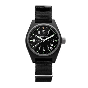 General Purpose Quartz with Date Black US Gov/Def Std | Matte Black Dial