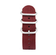 2 Piece Nylon Zulu Band  for Apple Watch Ultra & Series 8/7/6/5/4/3/2/1/SE Burgundy (42mm | 44mm | 45mm | 49mm) |  Dial