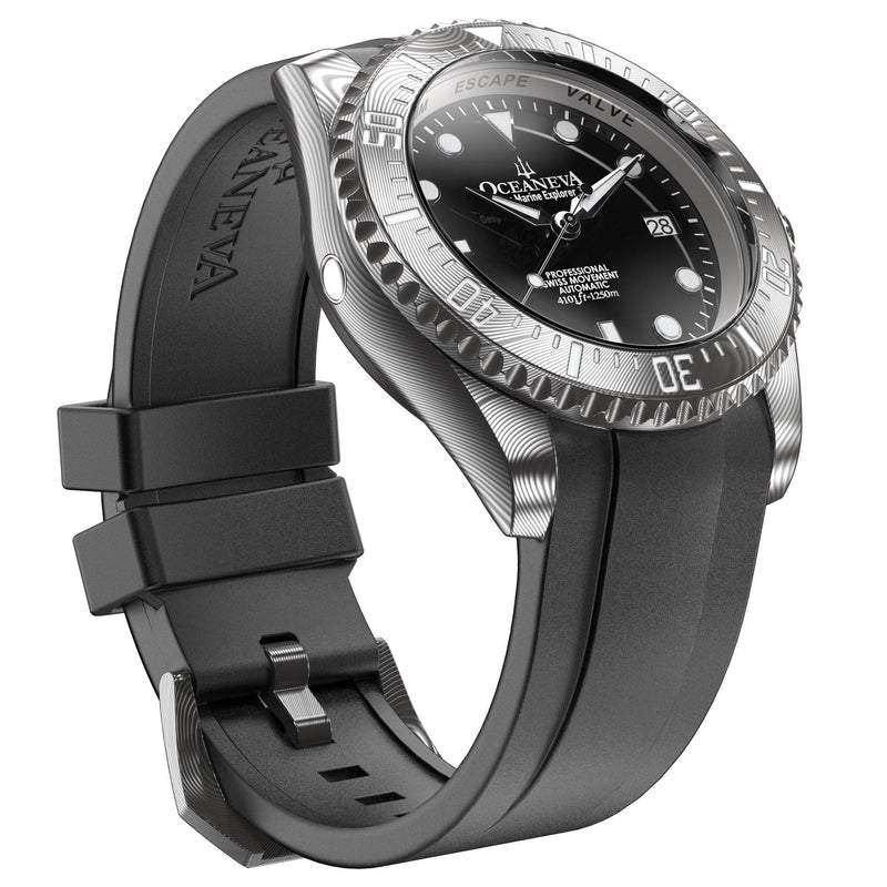 Damascus Swiss Automatic SW200 Deep Marine Explorer II Damascus/Black Dial | Black Dial