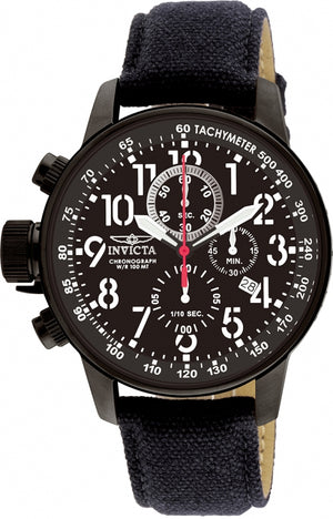 I-Force Chronograph Black Dial / Black Canvas Strap Black Dial