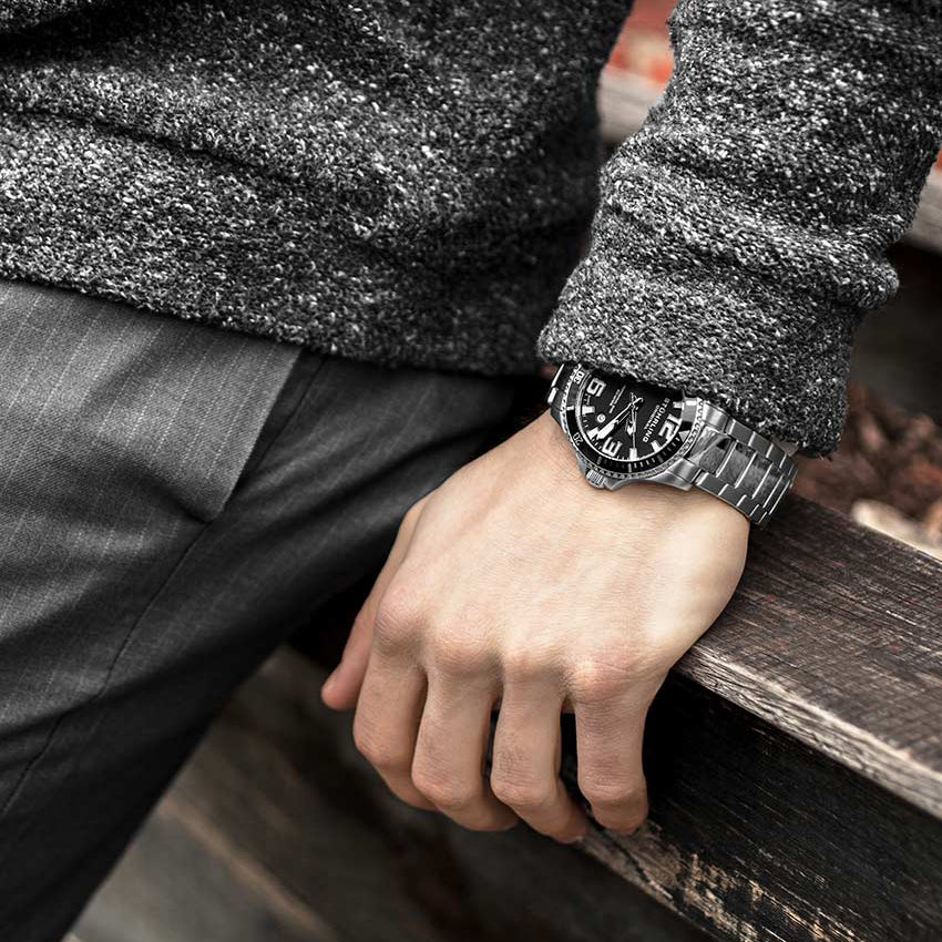 Aquadiver Silver/Stainless Steel/Black Dial/Silver | Black Dial