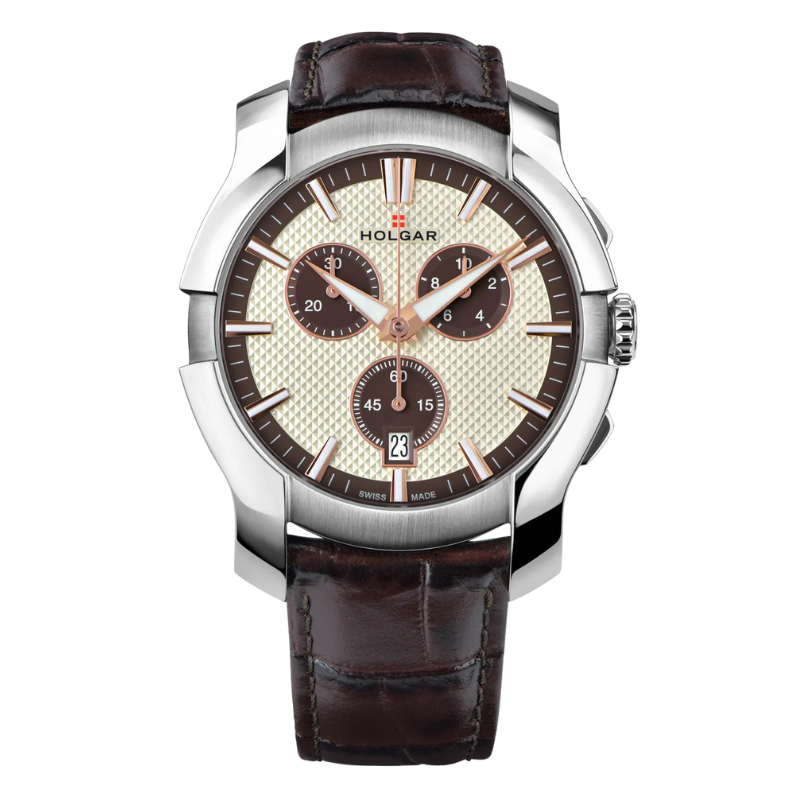 Beige & Gold Chronograph 44mm | Beige Dial