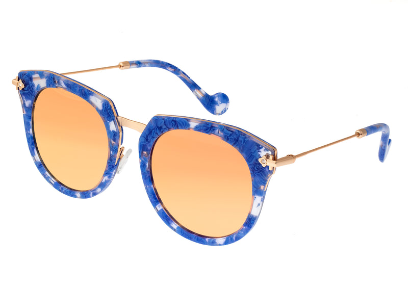 Aaliyah Blue Tortoise/Rose Gold |  Dial