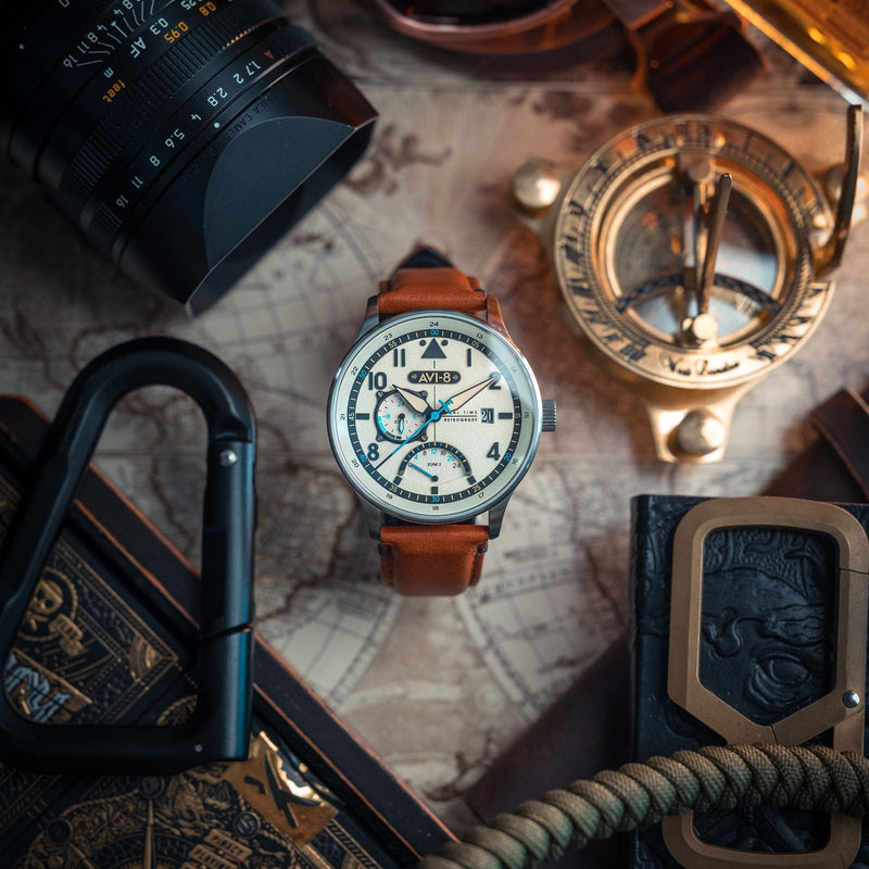 Mckellar Dual Time Cream / Leather | Cream Dial