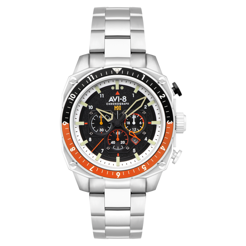 ATLAS DUAL TIME CHRONOGRAPH BLACK / STAINLESS STEEL | Black Dial