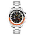 ATLAS DUAL TIME CHRONOGRAPH BLACK / STAINLESS STEEL | Black Dial