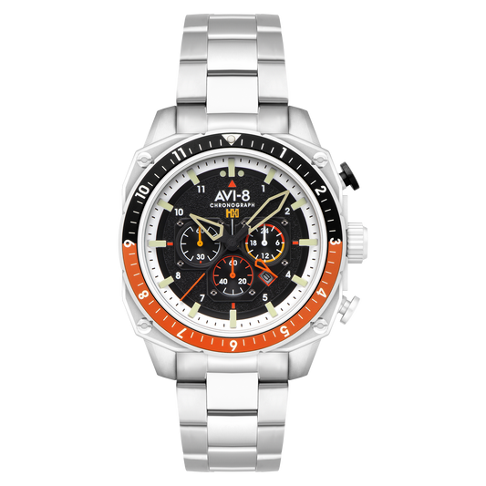 ATLAS DUAL TIME CHRONOGRAPH BLACK / STAINLESS STEEL | Black Dial