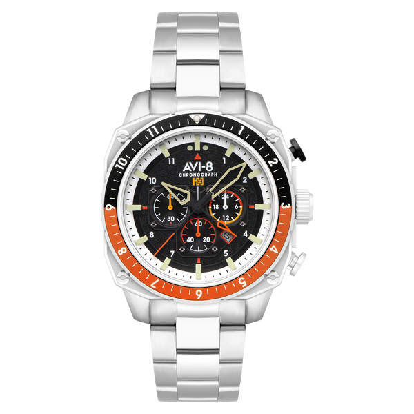 ATLAS DUAL TIME CHRONOGRAPH BLACK / STAINLESS STEEL | Black Dial