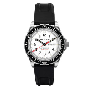 Divers Auto Jumbo Day /Date White NGM/Rubber | Arctic White Dial