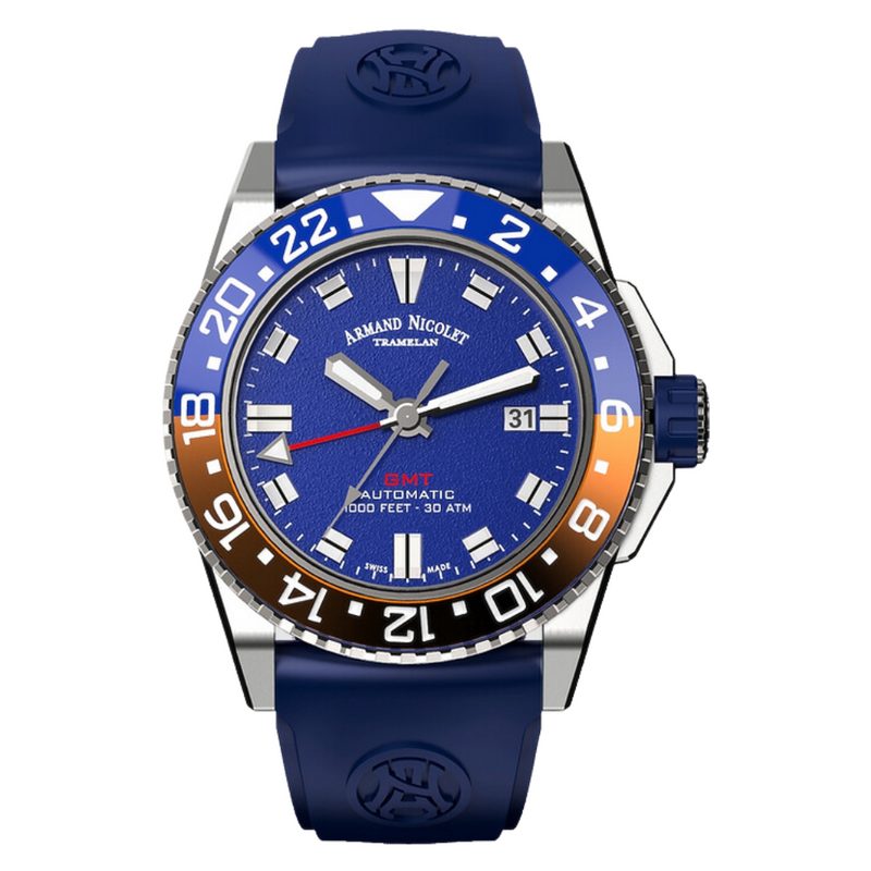 JS9-44 Blue/Rubber | Blue Dial