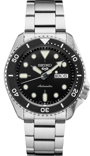 5 Sports SKX Series Black Dial / Stainless Steel Bracelet Black Dial