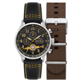 Classic Chronograph Black / Black Leather | Black Dial