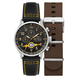Classic Chronograph Black / Black Leather | Black Dial
