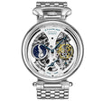 Emperor's Grandeur Dual Time Automatic 46mm Skeleton Silver/Stainless Steel | Silver Dial