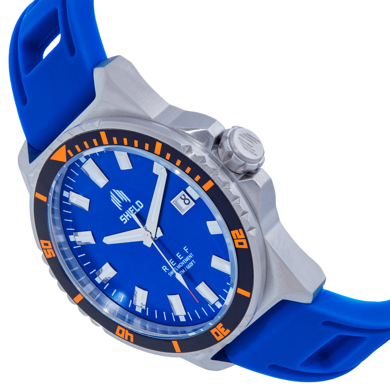 Reef Strap Watch w/Date Blue | Blue Dial