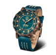 VOSTOK-EUROPE SSN-571 AUTOMATIC NH35A/571O609 Teal / Green Leather | Teal Dial