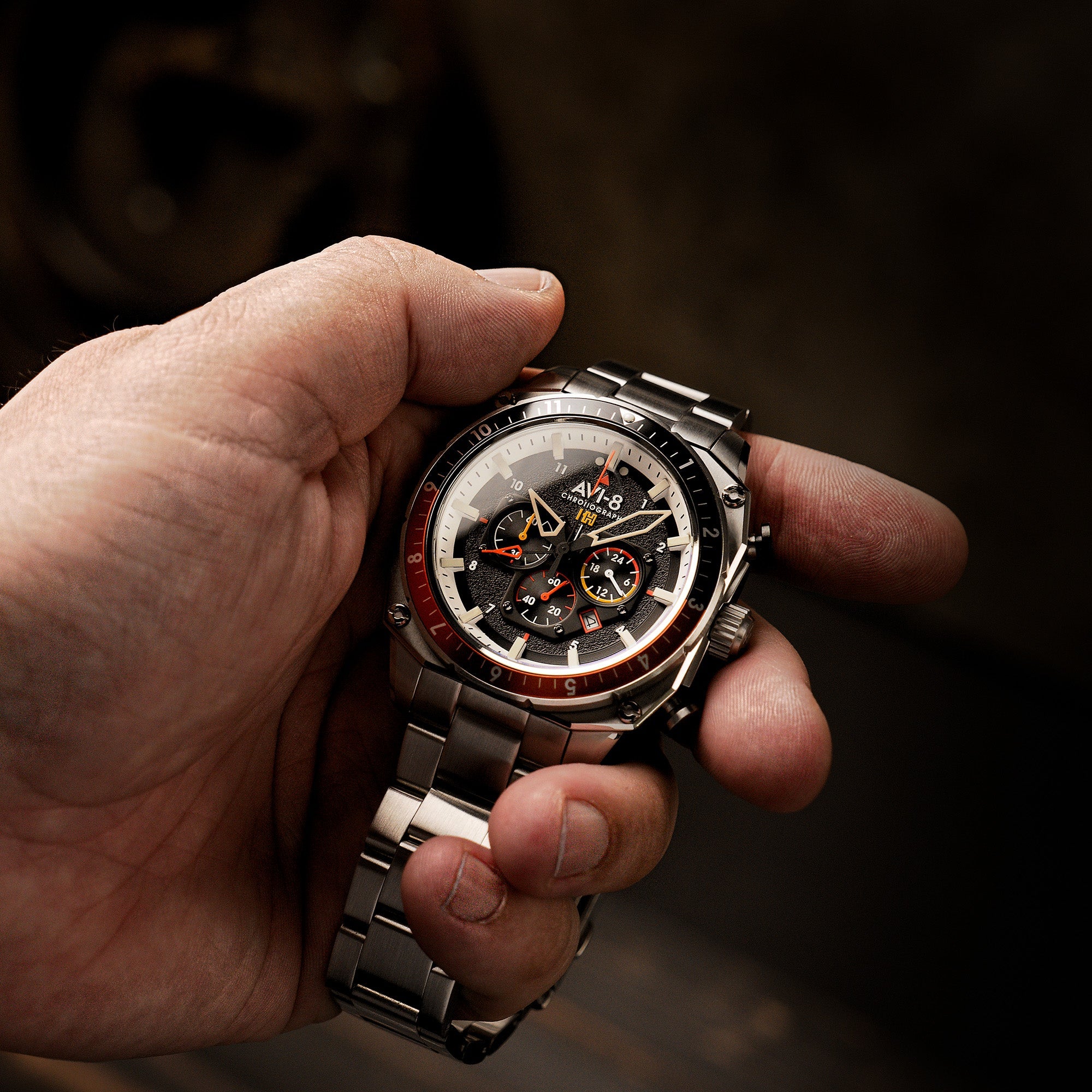ATLAS DUAL TIME CHRONOGRAPH BLACK / STAINLESS STEEL | Black Dial