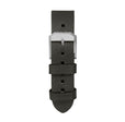 STRAP, 20mm, ITALIAN LEATHER, CROSS HATCH, PARKERIZED BUCKLE, MOSS GREEN, STANDARD ITALIAN LEATHER, CROSS HATCH
