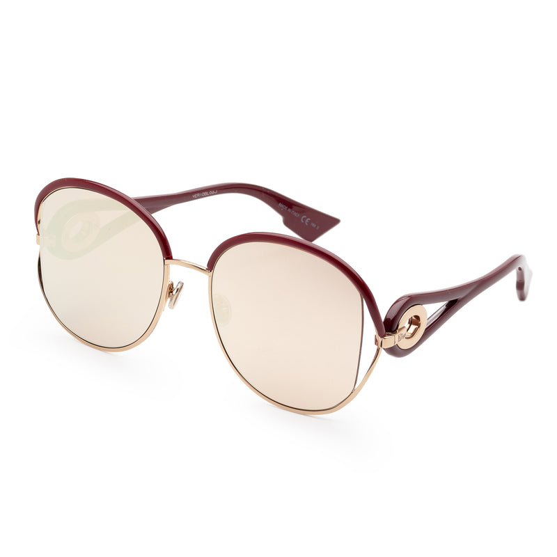 Fashion Red Frame, Multilayered Gold Lens |  Dial