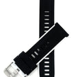 SIL.300 | Two-Tone Quick Release Rubber Silicone Watch Band - 20mm, Black / White 20mm / Black & White |  Dial