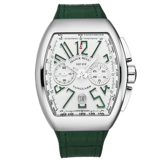 Vanguard 45CCWHTGRN / White | White Dial