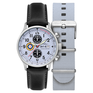 Classic Chronograph Gray / Black Leather | Gray Dial